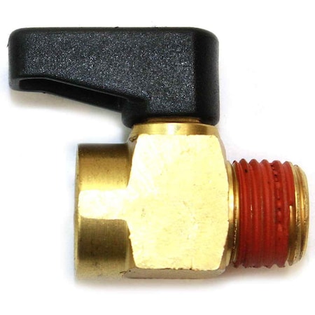 Interstate Pneumatics Assembly 1/4 Inch MPT Mini Ball Drain Valve - Brass VP40B
